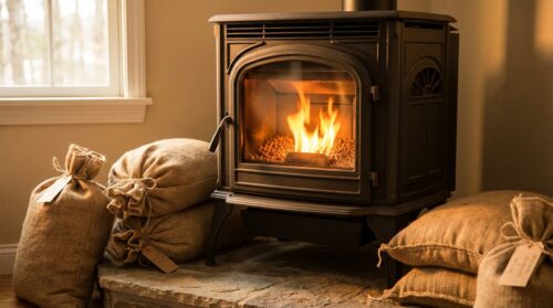 zistite, koľko vriec pelletu potrebujete na zimu pre vašu pelletovú krbovú pec. jednoduchý výpočet zabezpečí, že vám na vykurovanie nikdy nedôjde palivo.